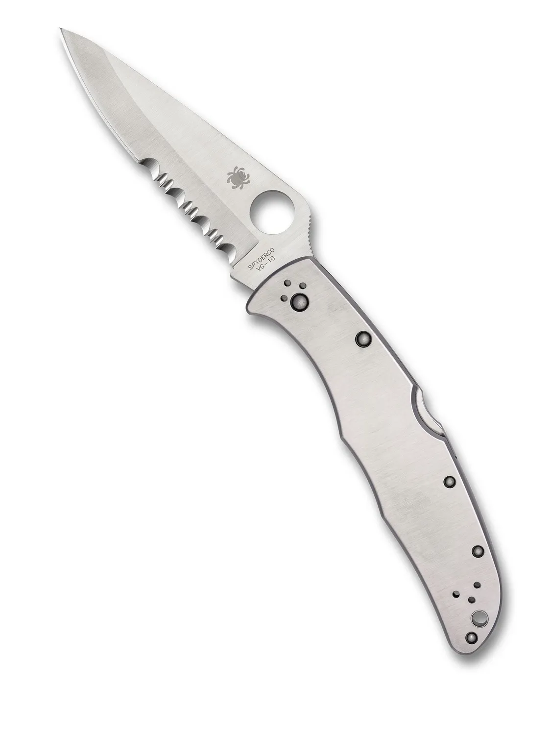 Spyderco Endura 4 Edelstahl Taschenmesser Glatt VG-10