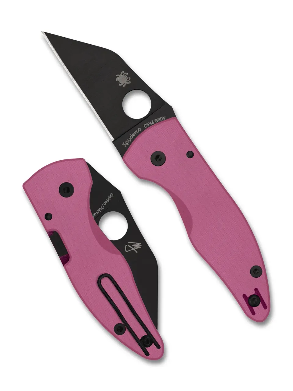 Spyderco MicroJimbo Pink Taschenmesser DLC S30V