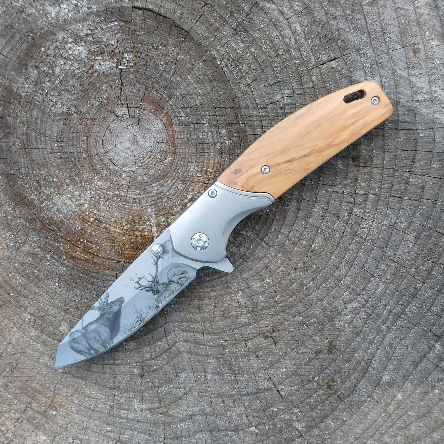 Herbertz Top Collection 55009 Einhandmesser Olivenholz AISI 420