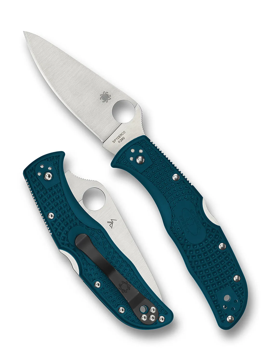 Spyderco Endela Lightweight K390 Klappmesser glatt blau