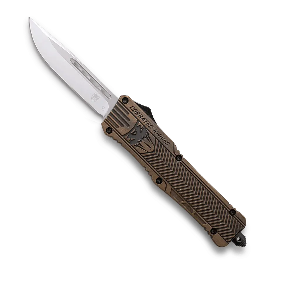 CobraTec CTK-1 Medium OTF-Messer Bronze Distressed