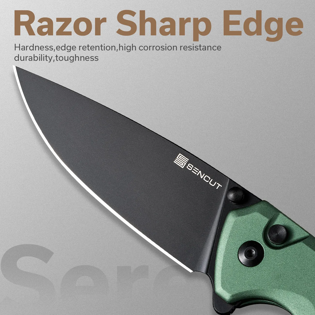 SENCUT Serene S21022B-5 Taschenmesser Grün Aluminium
