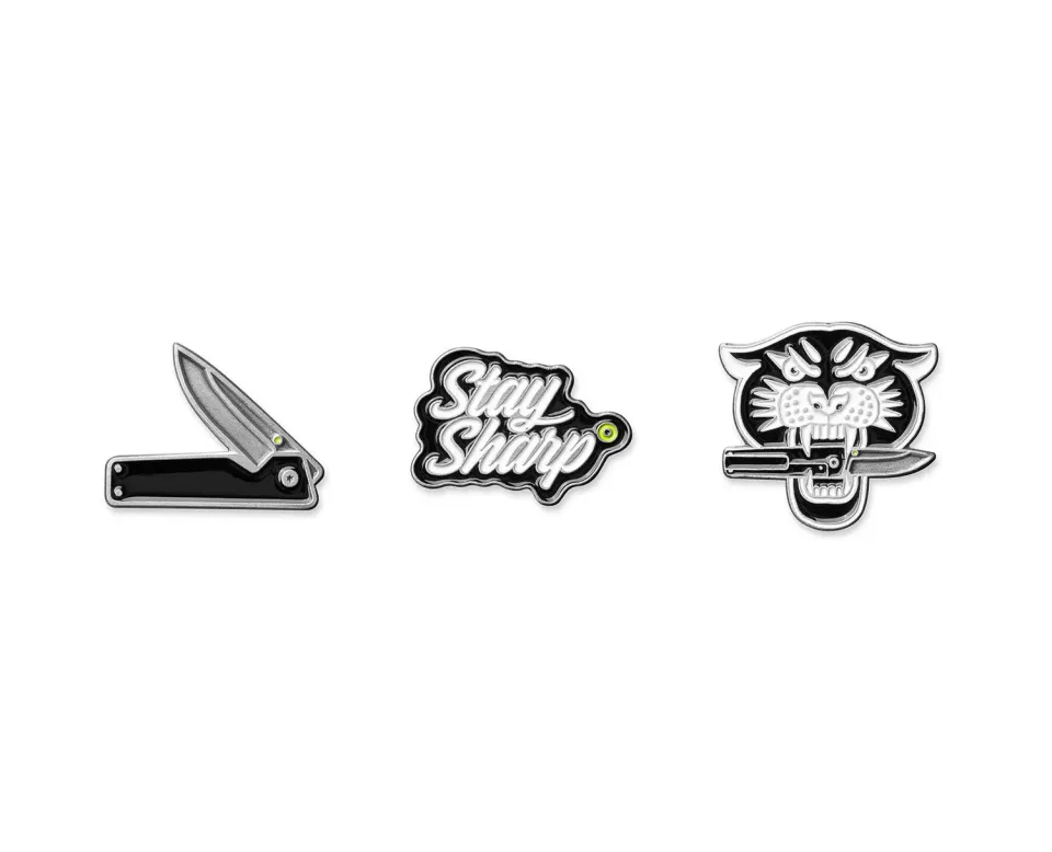 James Brand TJB Emaille Pin Set 3er Schwarz