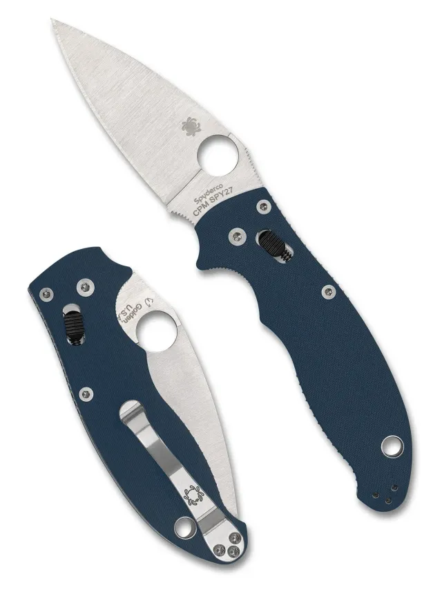 Spyderco Manix 2 CPM SPY27 Taschenmesser Blau G-10