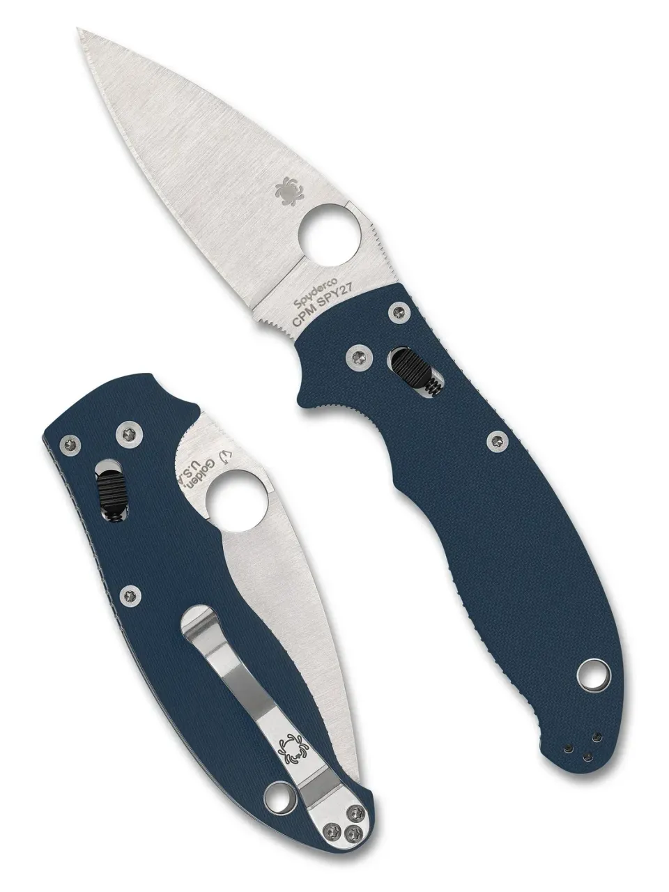 Spyderco Manix 2 CPM SPY27 Taschenmesser Blau G-10