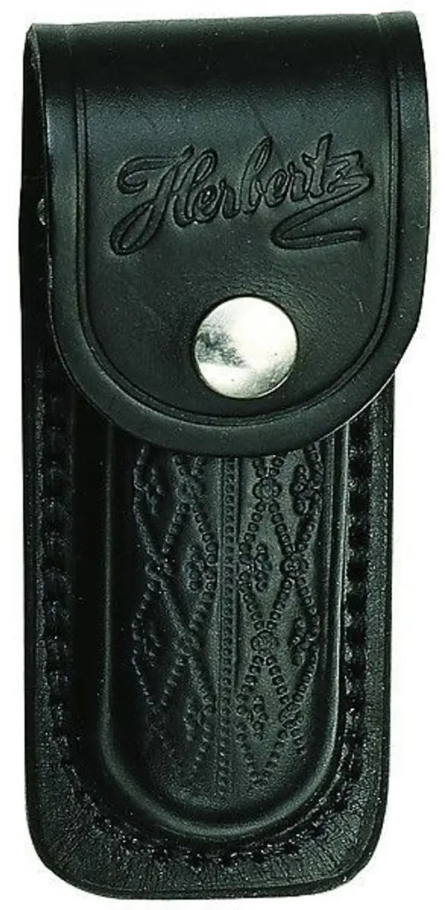 Herbertz Messer Etui Leder Schwarz 13 cm Heft
