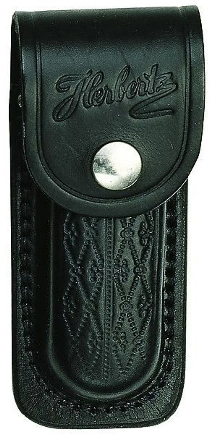 Herbertz Messer Etui Leder Schwarz 13 cm Heft
