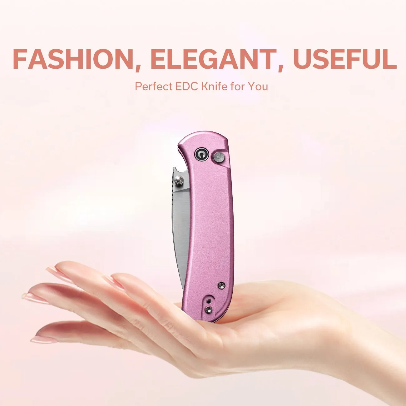 Civivi Qubit C22030E-5 Taschenmesser Alu Pink