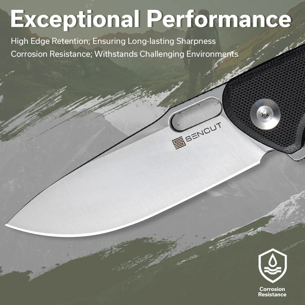 SENCUT Vesperon S20065-1 Klappmesser Schwarz Drop-Point