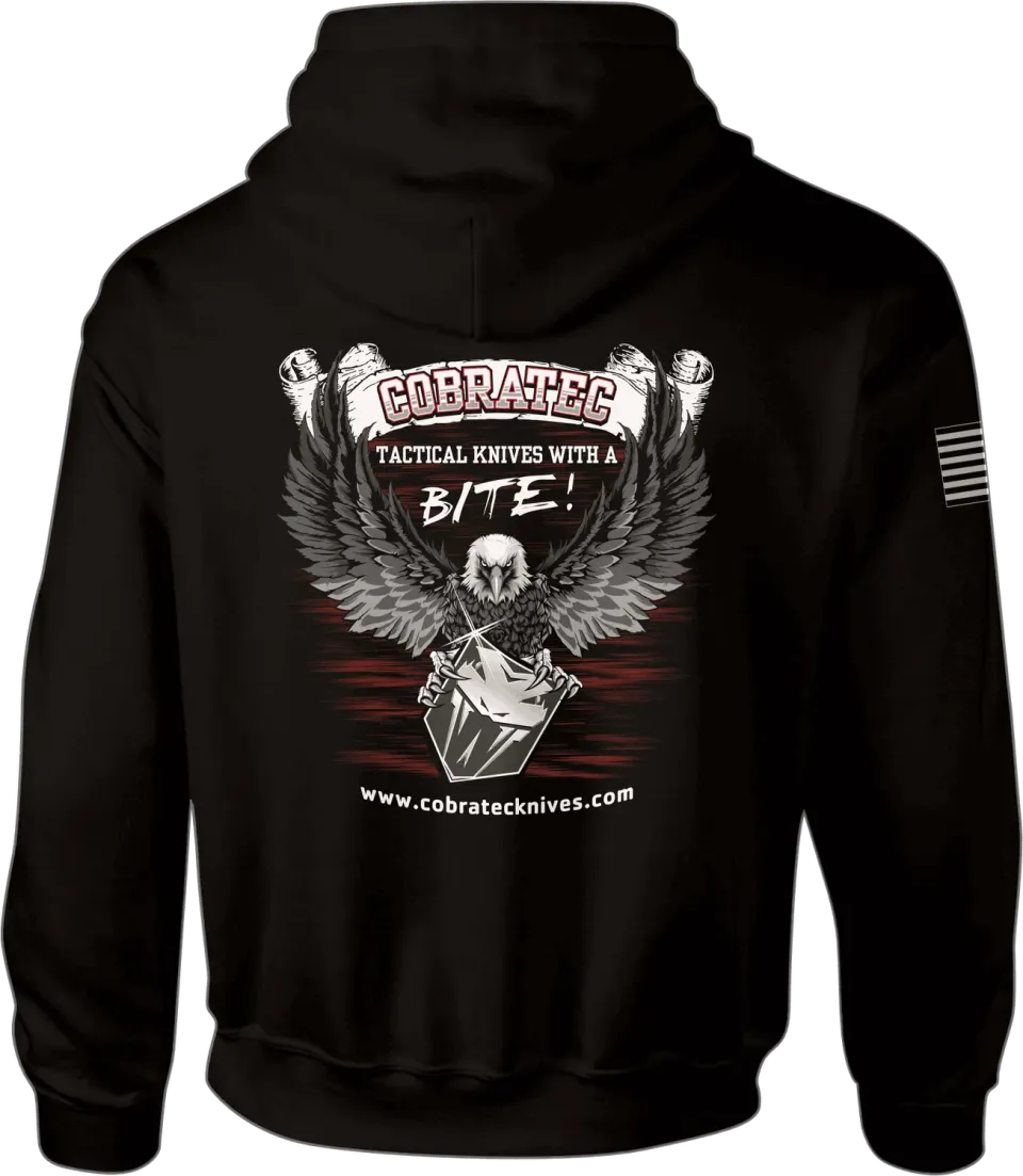 CobraTec Hoodie Kapuzenpullover Logo Adler Baumwollmix
