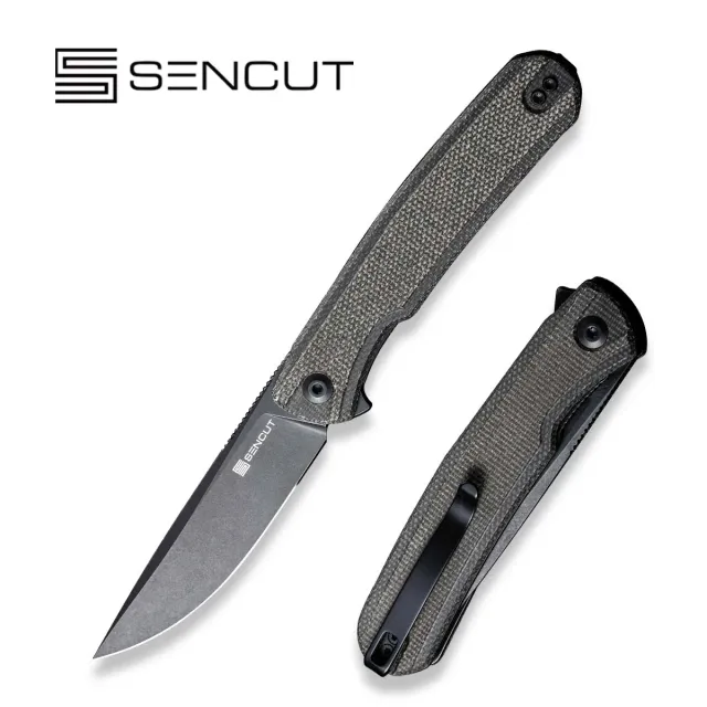 SENCUT Scitus S21042-3 Taschenmesser Micarta Grün D2