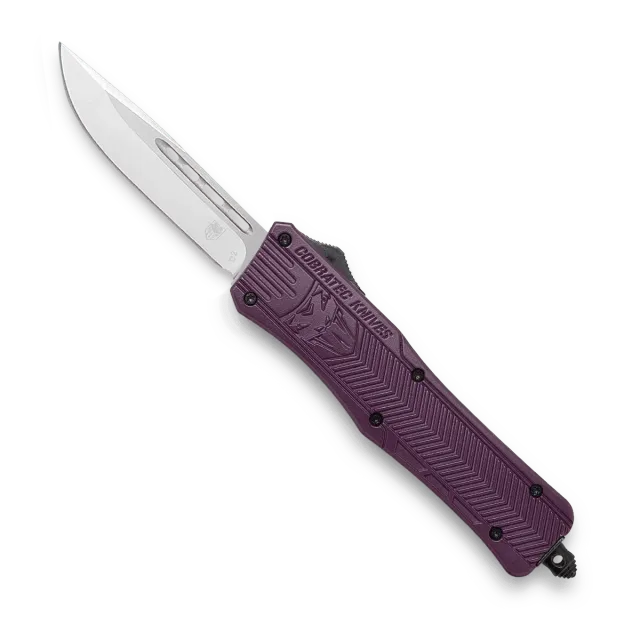 CobraTec Medium CTK-1 Plum OTF-Messer D2 Cerakote