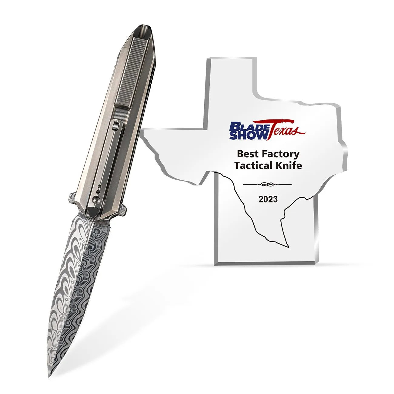 WeKnife Diatomic WE22032-DS1 Klappmesser Titan Damasteel