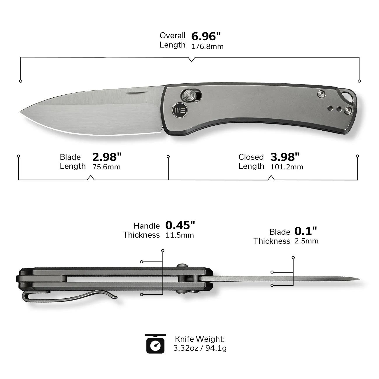 WeKnife Nightblade WE22046-2 Klappmesser Titan 20CV