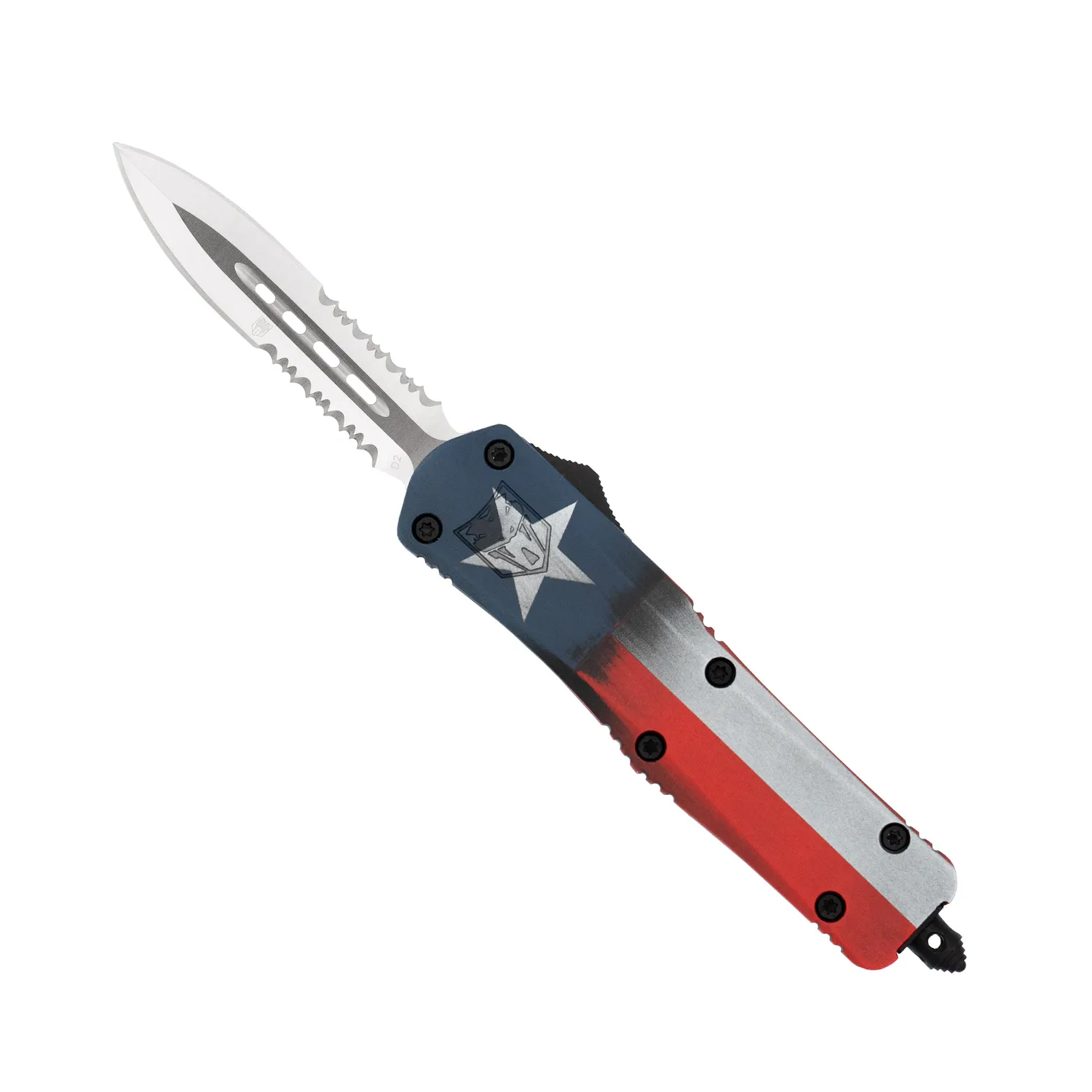 CobraTec FS-3 Medium OTF-Messer Texas Flag D2