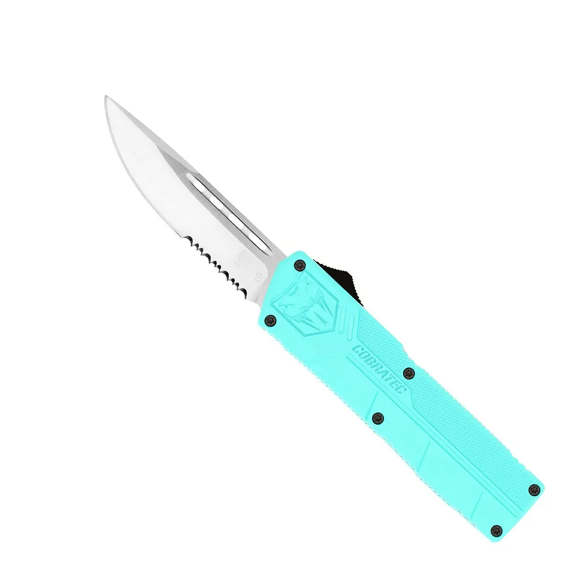CobraTec Lightweight OTF Messer Mint Blue D2 Cerakote