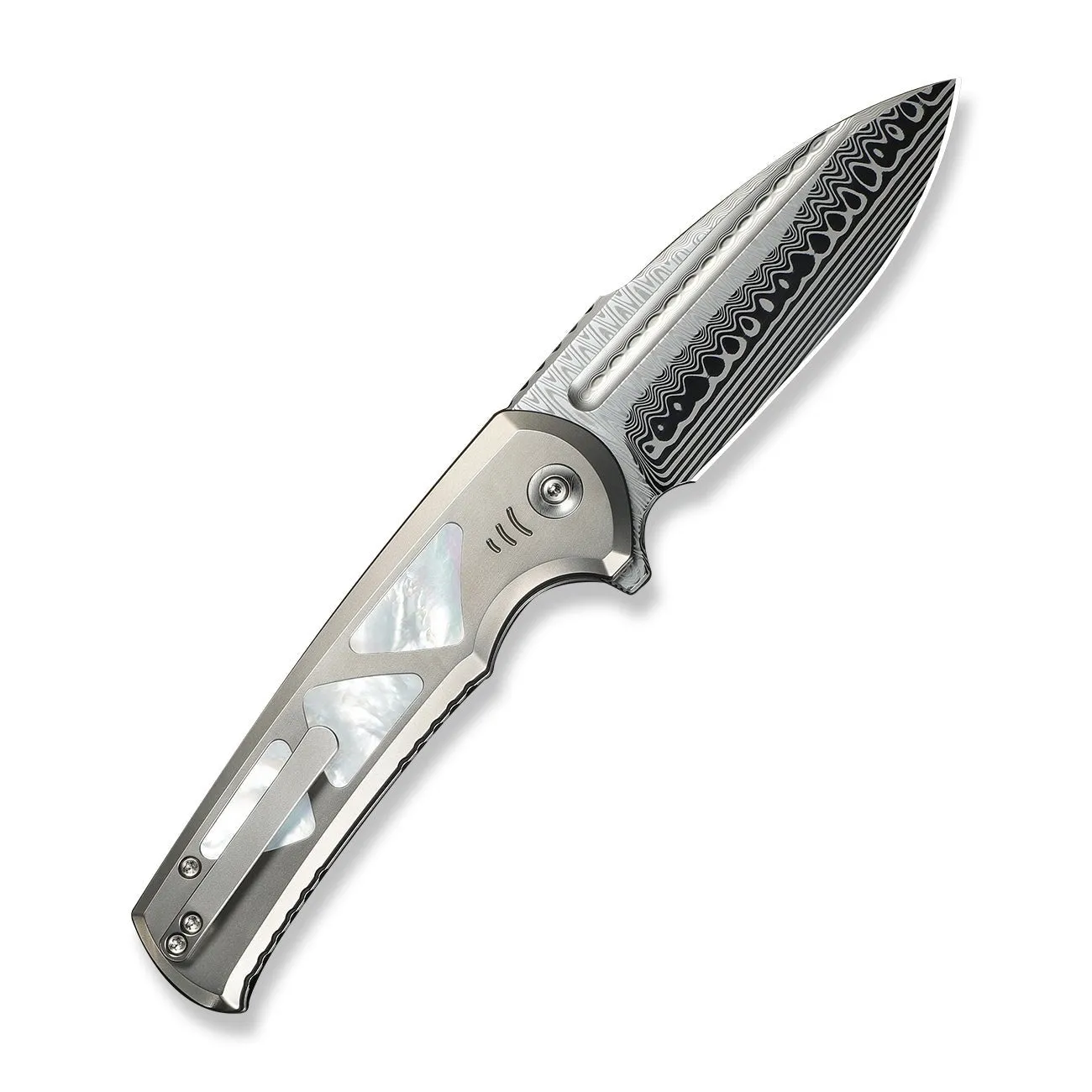 WeKnife Sylox WE24027-DS1 Taschenmesser Damasteel Perlmutt