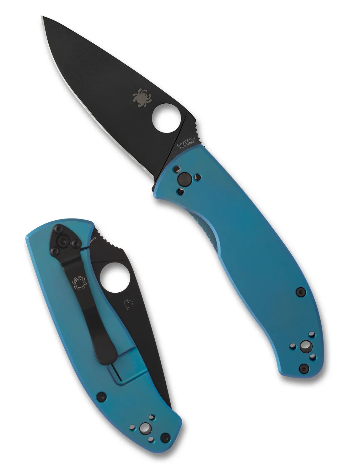 Spyderco Tenacious R.I.L. Taschenmesser Titan Blau