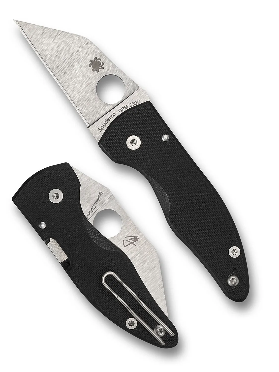 Spyderco MicroJimbo Taschenmesser S30V DLC Schwarz