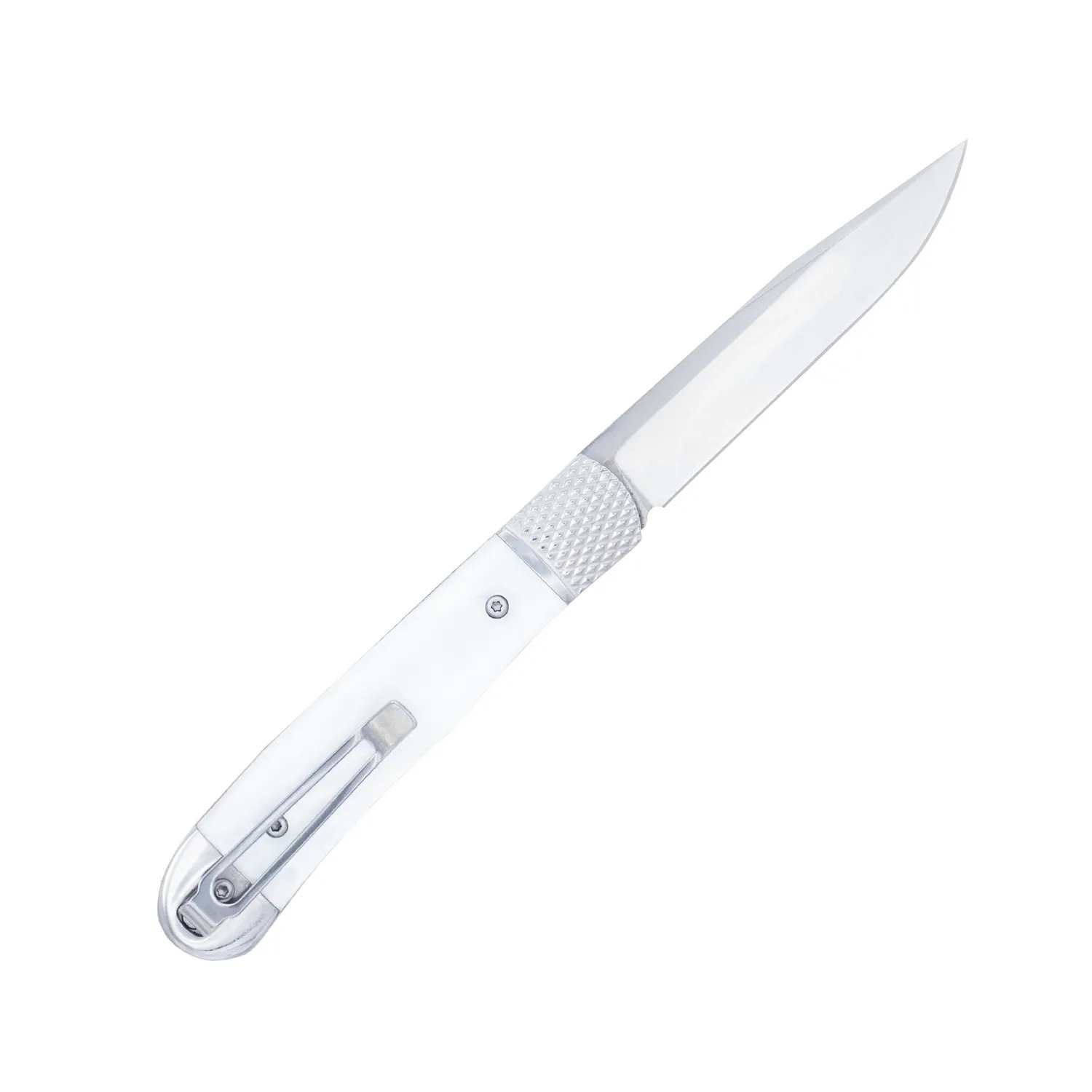 CobraTec Trapper Klappmesser White Abalone 154CM