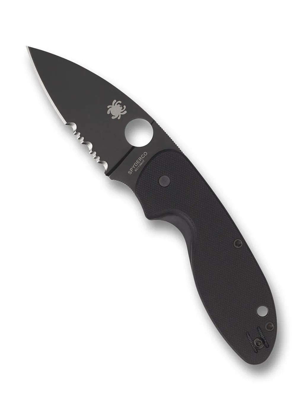 Spyderco Efficient Black Taschenmesser ComboEdge G-10