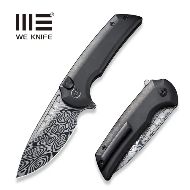 WeKnife Mini Malice WE054BL-DS1 Klappmesser Damast schwarz