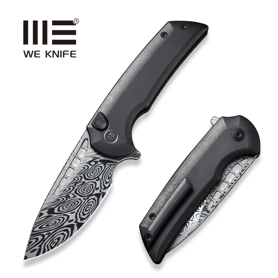 WeKnife Mini Malice WE054BL-DS1 Klappmesser Damast schwarz
