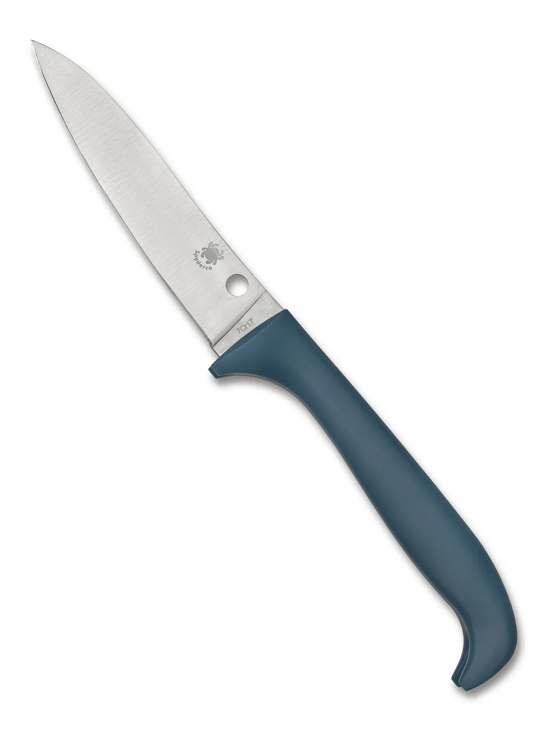 Spyderco Counter Critter Küchenmesser Blau Glatte Klinge
