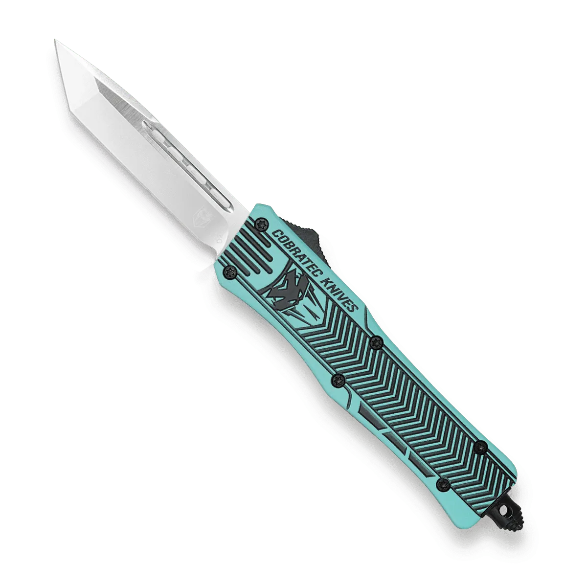 CobraTec Medium CTK-1 Mint Blue OTF-Messer D2 Cerakote