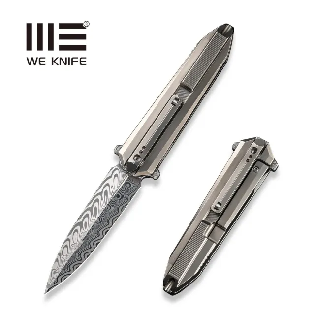 WeKnife Diatomic WE22032-DS1 Klappmesser Titan Damasteel