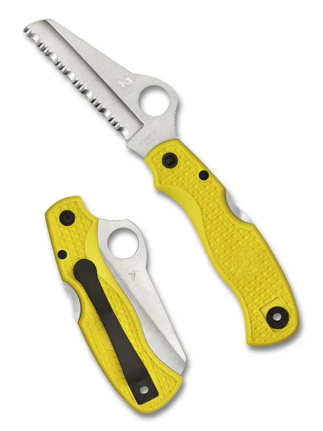 Spyderco Saver Salt Rettungsmesser Gelb Serrated