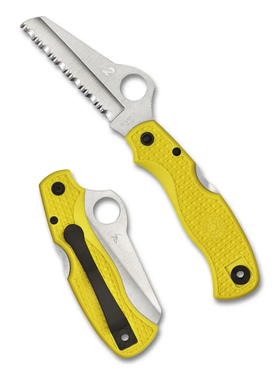 Spyderco Saver Salt Rettungsmesser Gelb Serrated