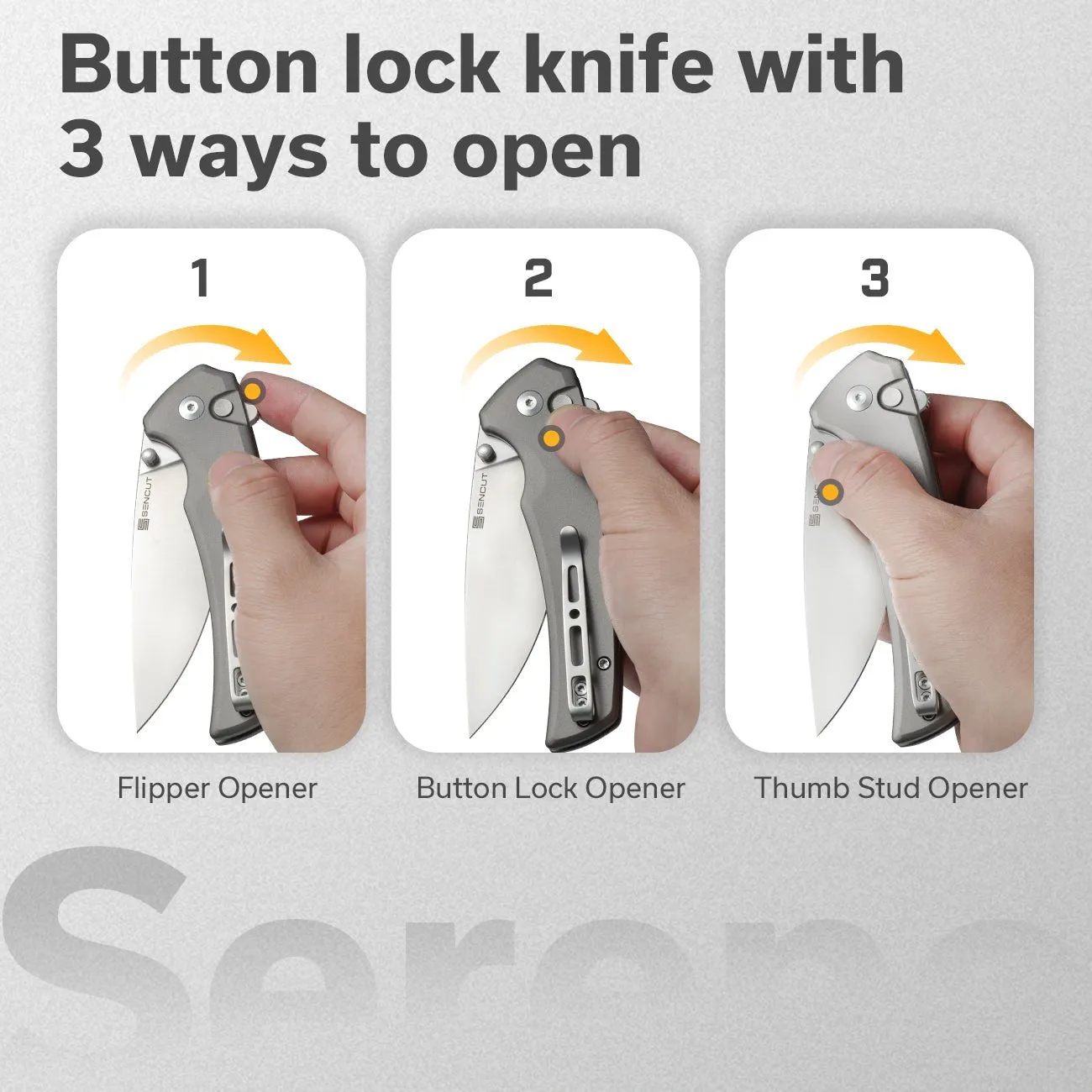 SENCUT Serene S21022B-3 Klappmesser grau Aluminium