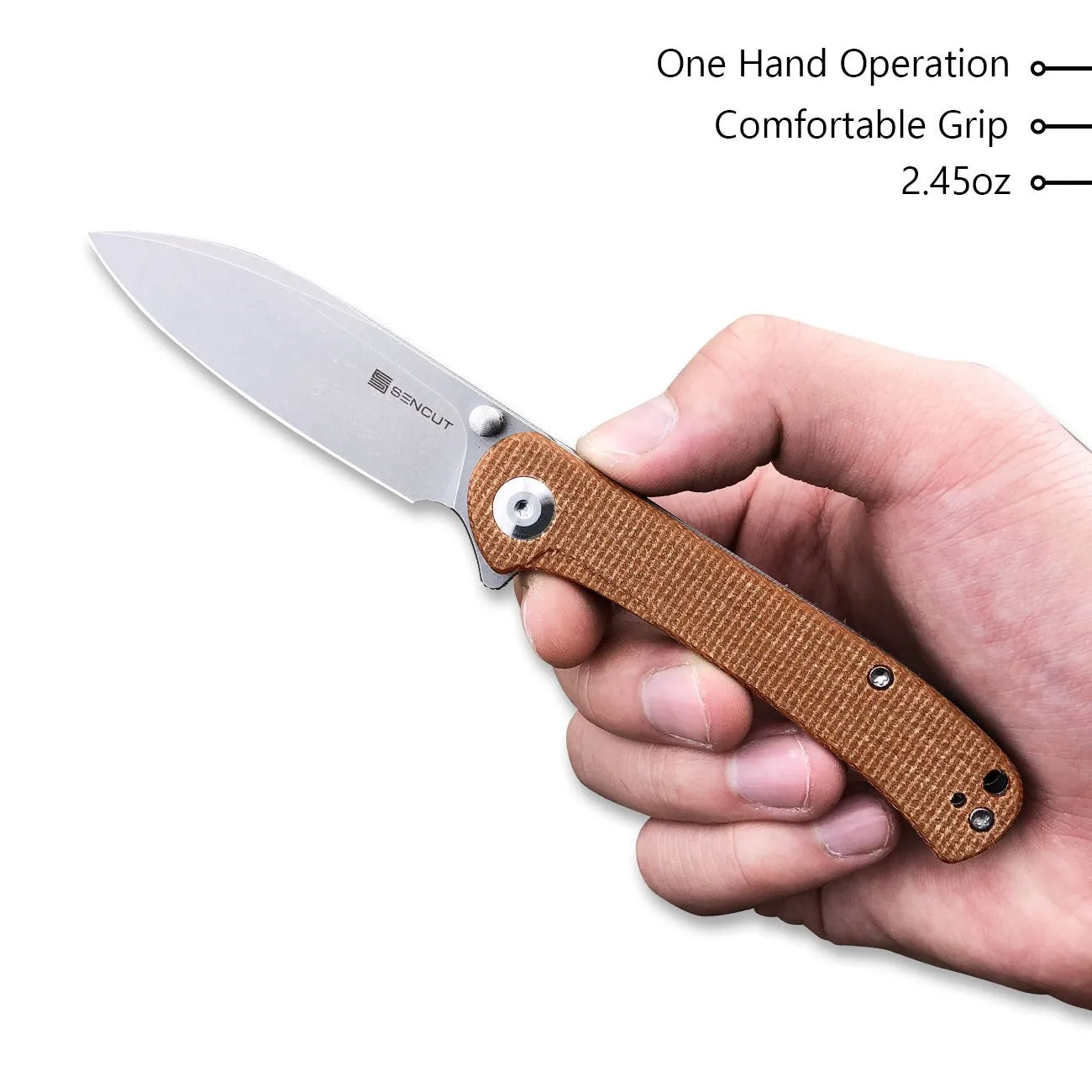 SENCUT Scepter SA03D Taschenmesser Micarta 9Cr18MoV