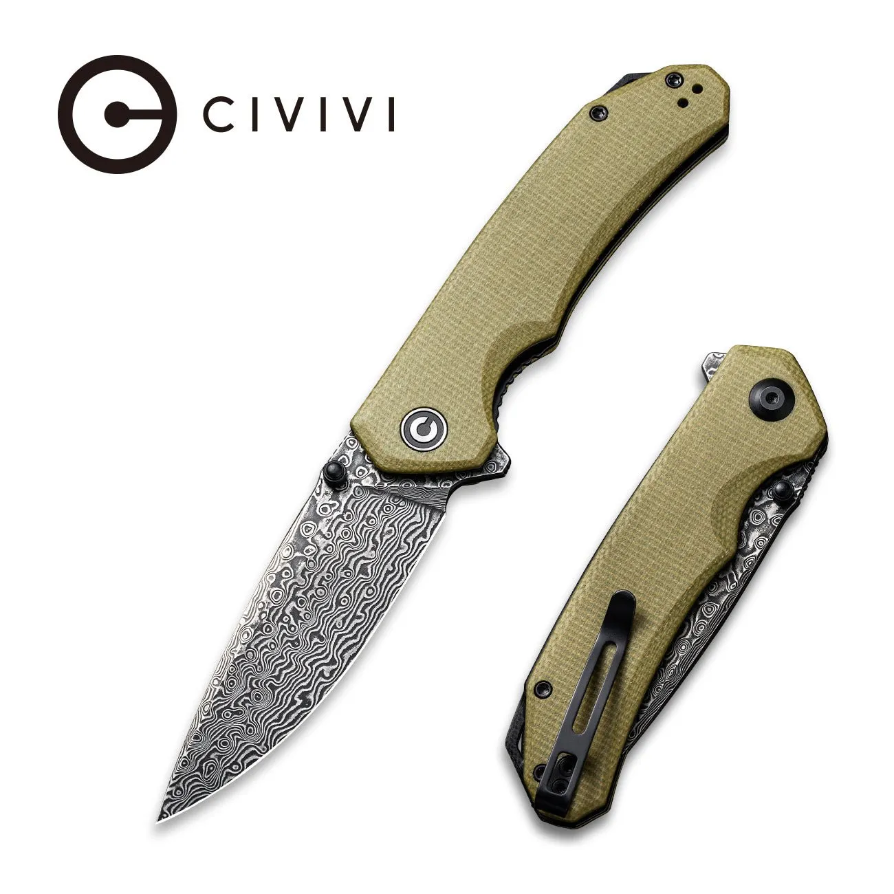 Civivi Brazen C2102DS-2 Taschenmesser Damast Micarta