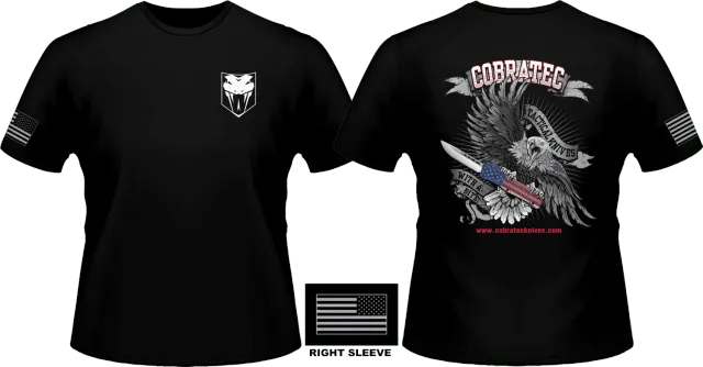 CobraTec Eagle T-Shirt schwarz Baumwolle
