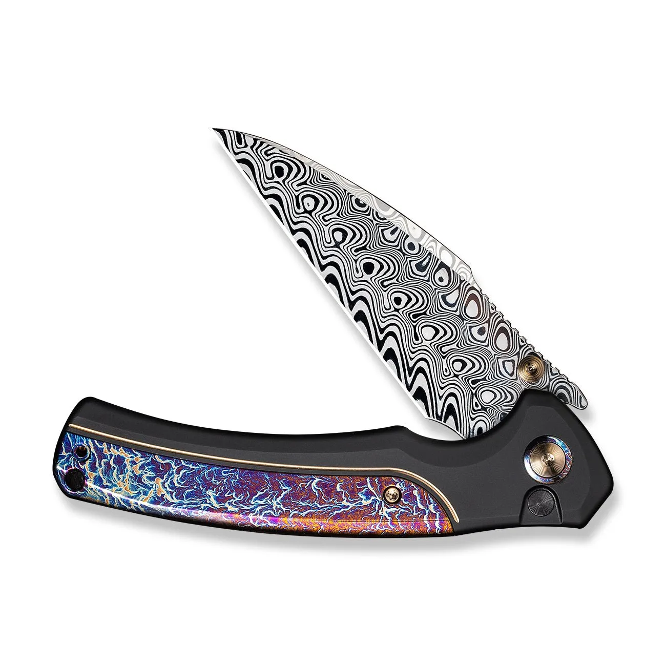 WeKnife Ziffius WE22024D-DS1 Klappmesser Damast schwarz-gold