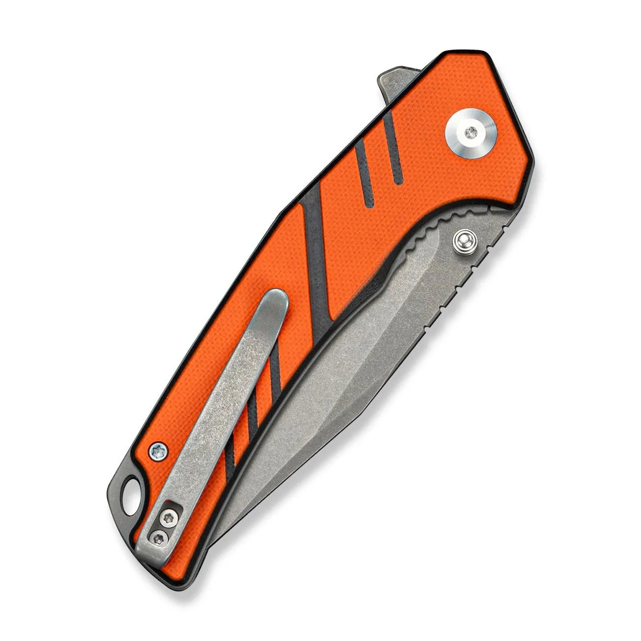 SENCUT Quirk S25099-1 Taschenmesser Orange-Schwarz D2