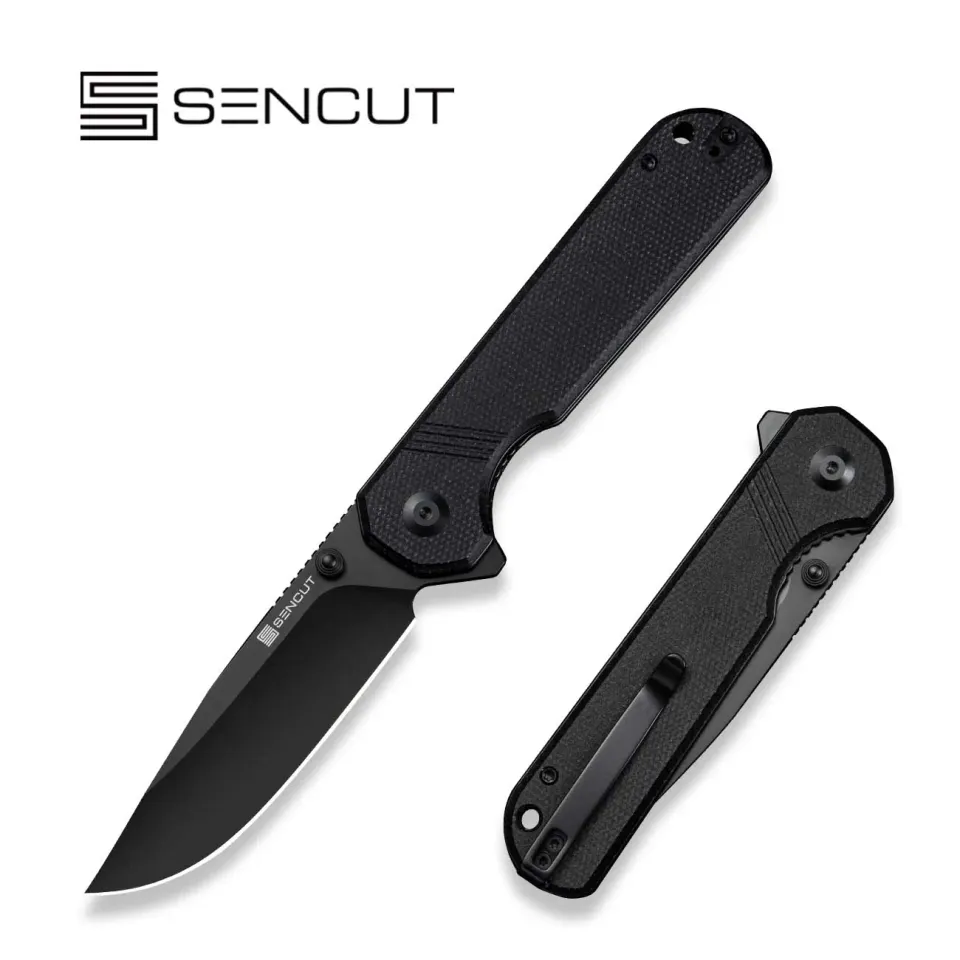 SENCUT Aetheris S24095-3 Klappmesser Schwarz Micarta