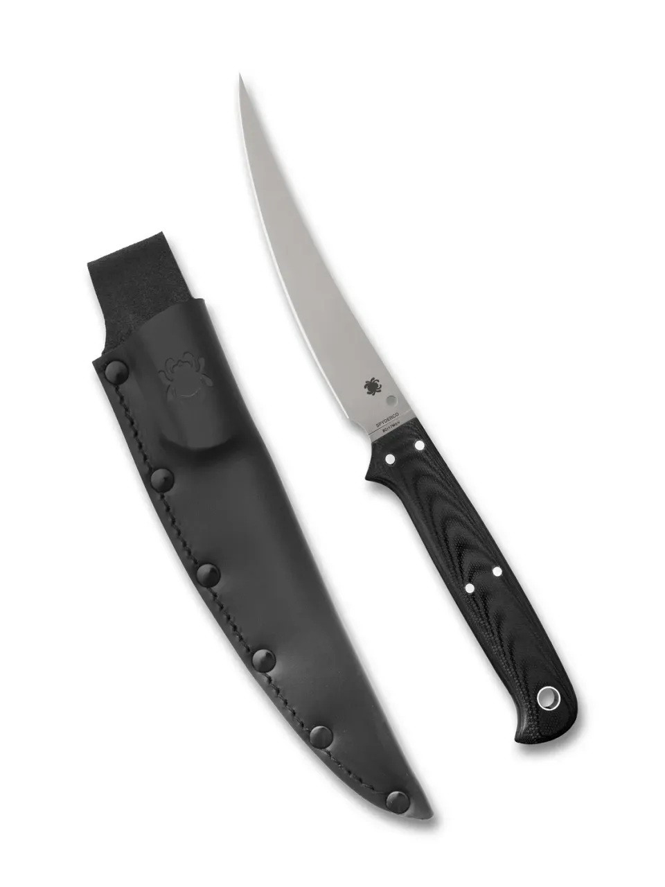 Spyderco Shelter Cove G-10 Filetiermesser mit Lederscheide