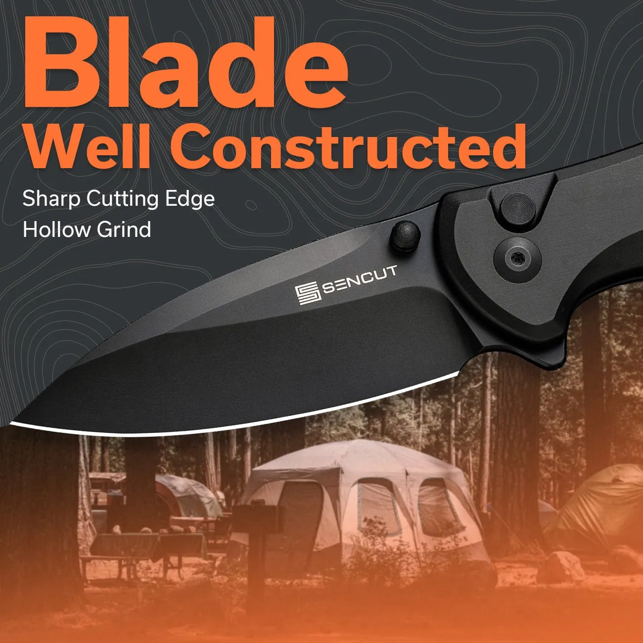 SENCUT ArcBlast S22043B-1 Klappmesser schwarz Aluminium