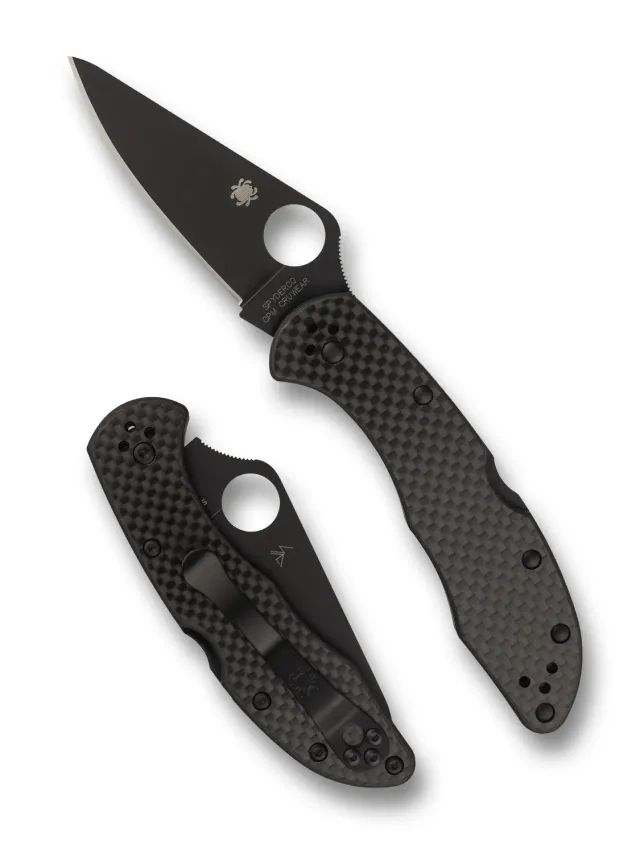 Spyderco Delica 4 Carbon Taschenmesser Schwarz CRU-WEAR