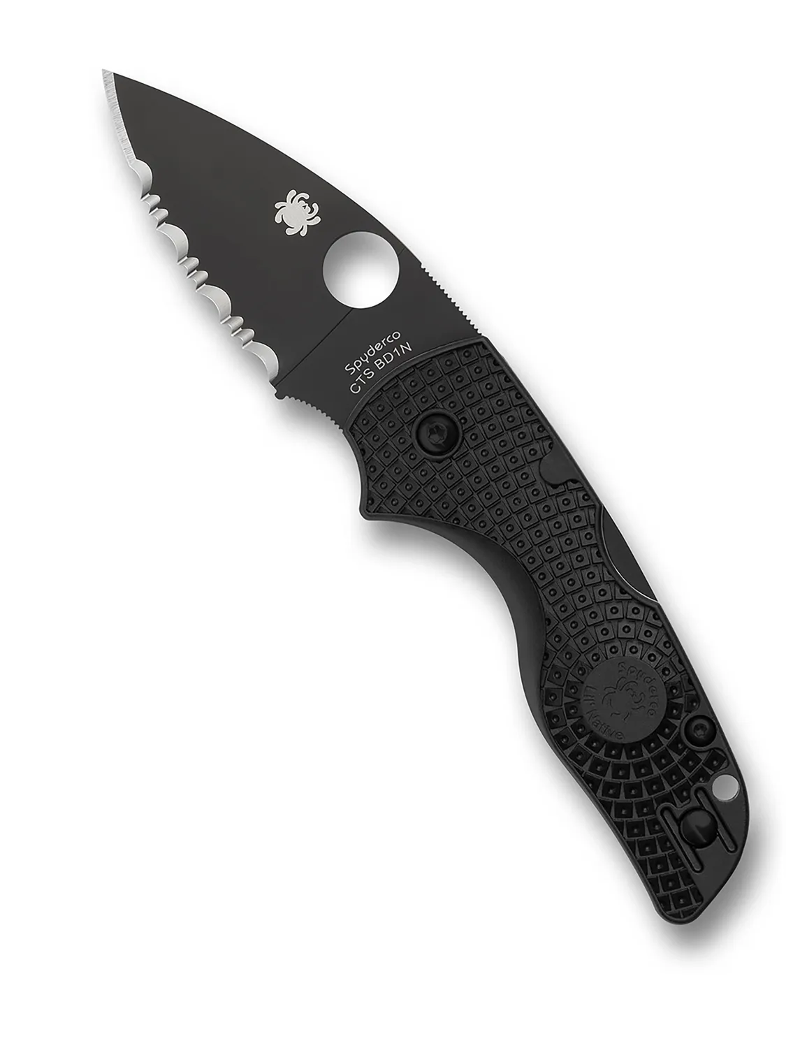 Spyderco Lil Native Lightweight Taschenmesser BD1N schwarz glatt
