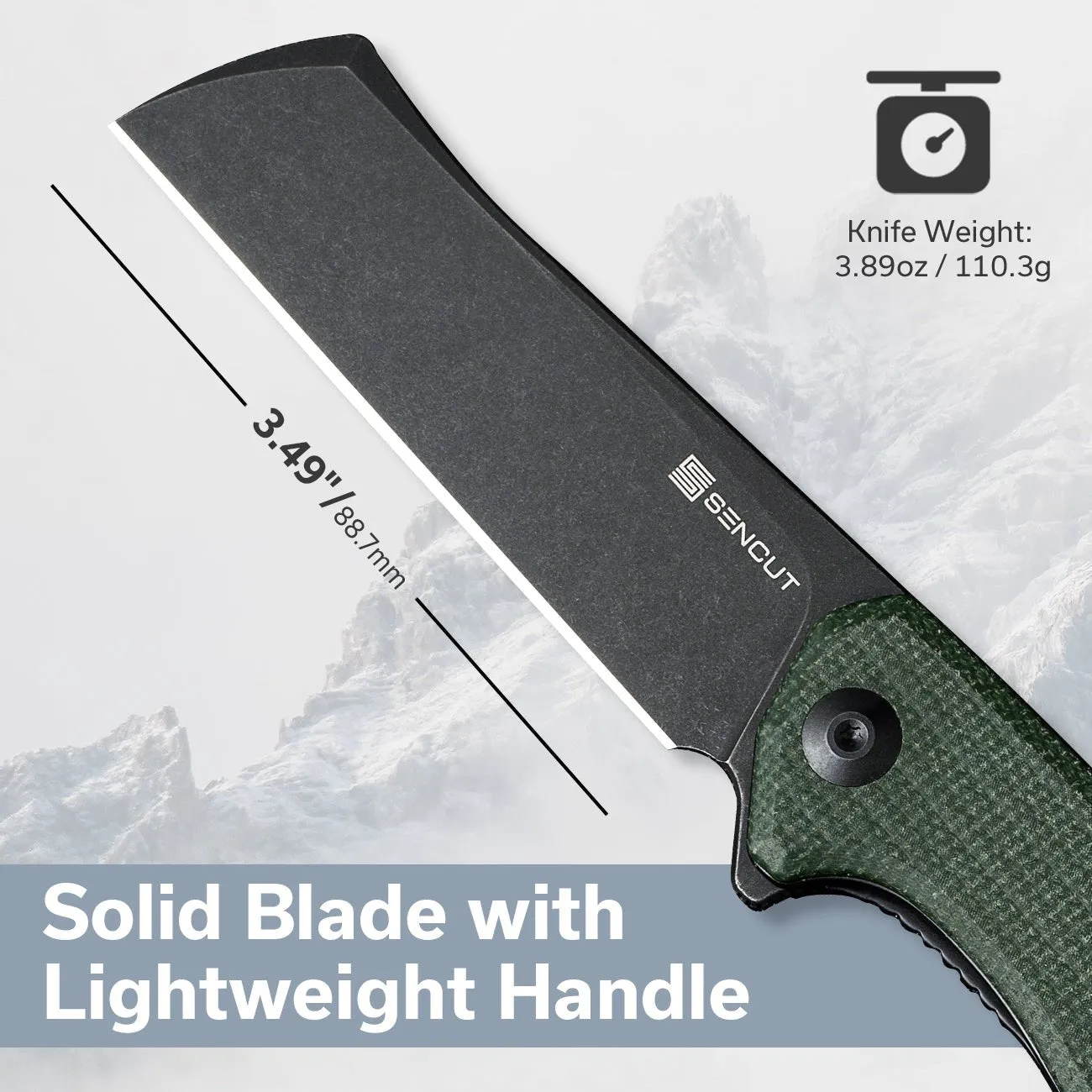 SENCUT Traxler S20057C-4 Klappmesser Micarta Grün