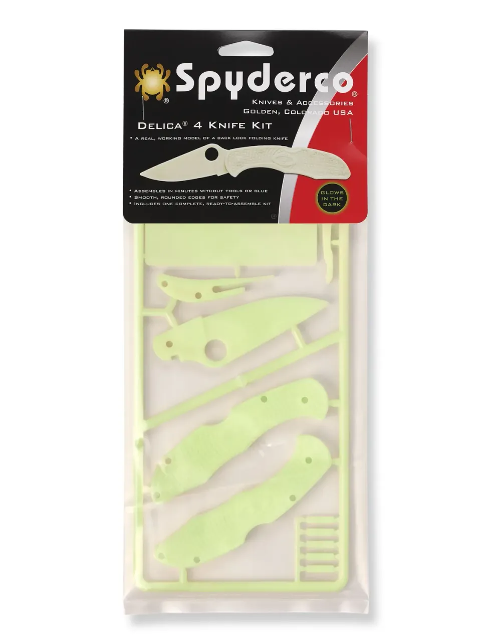 Spyderco Delica 4 Bausatz Kunststoff Glow Taschenmesser