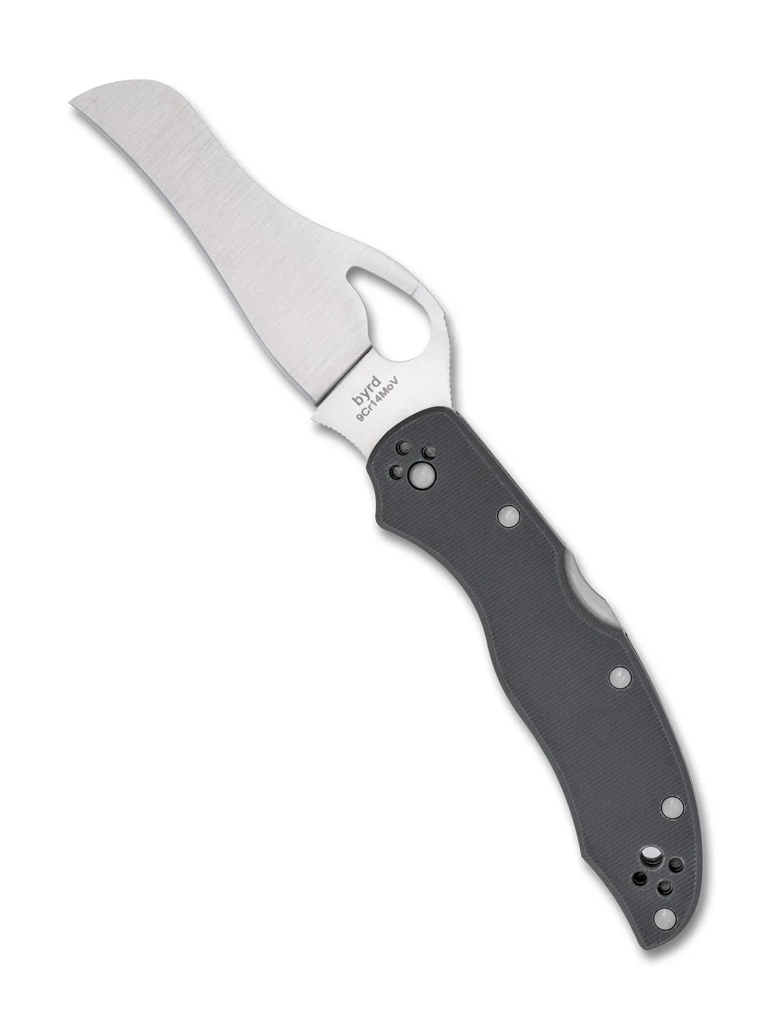 Byrd Gooney Klappmesser PlainEdge G-10 Grau