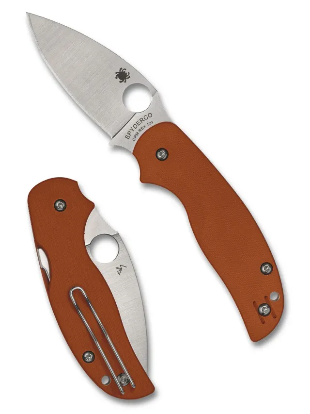 Spyderco Sage 5 REX 121 Taschenmesser orange G-10