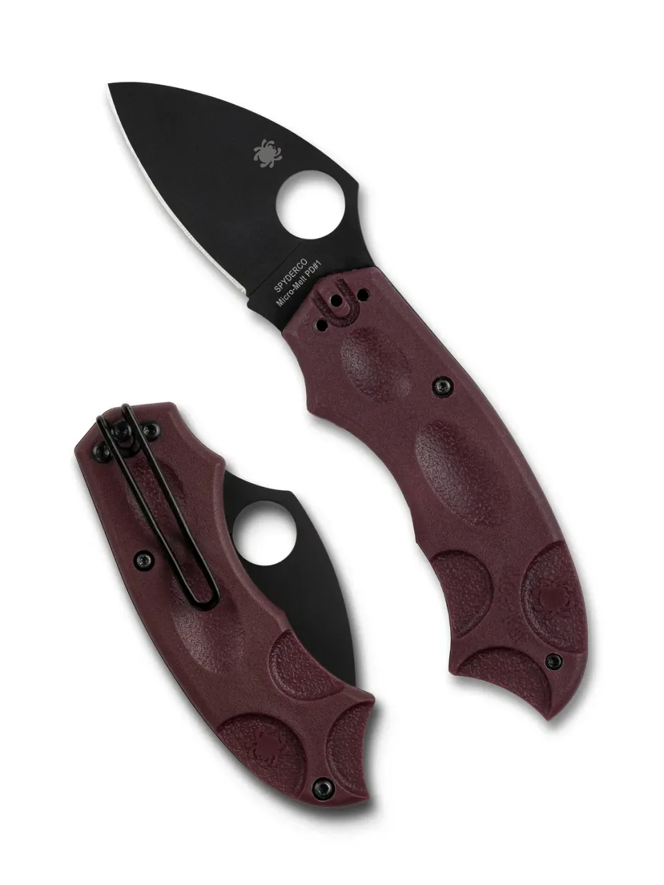 Spyderco Meerkat PD#1 Taschenmesser Schwarz Burgund