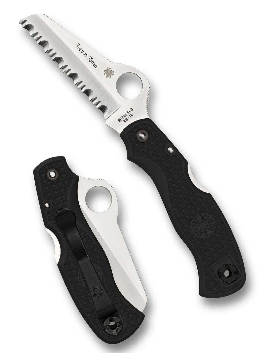 Spyderco Rescue 79mm Rettungsmesser orange VG-10