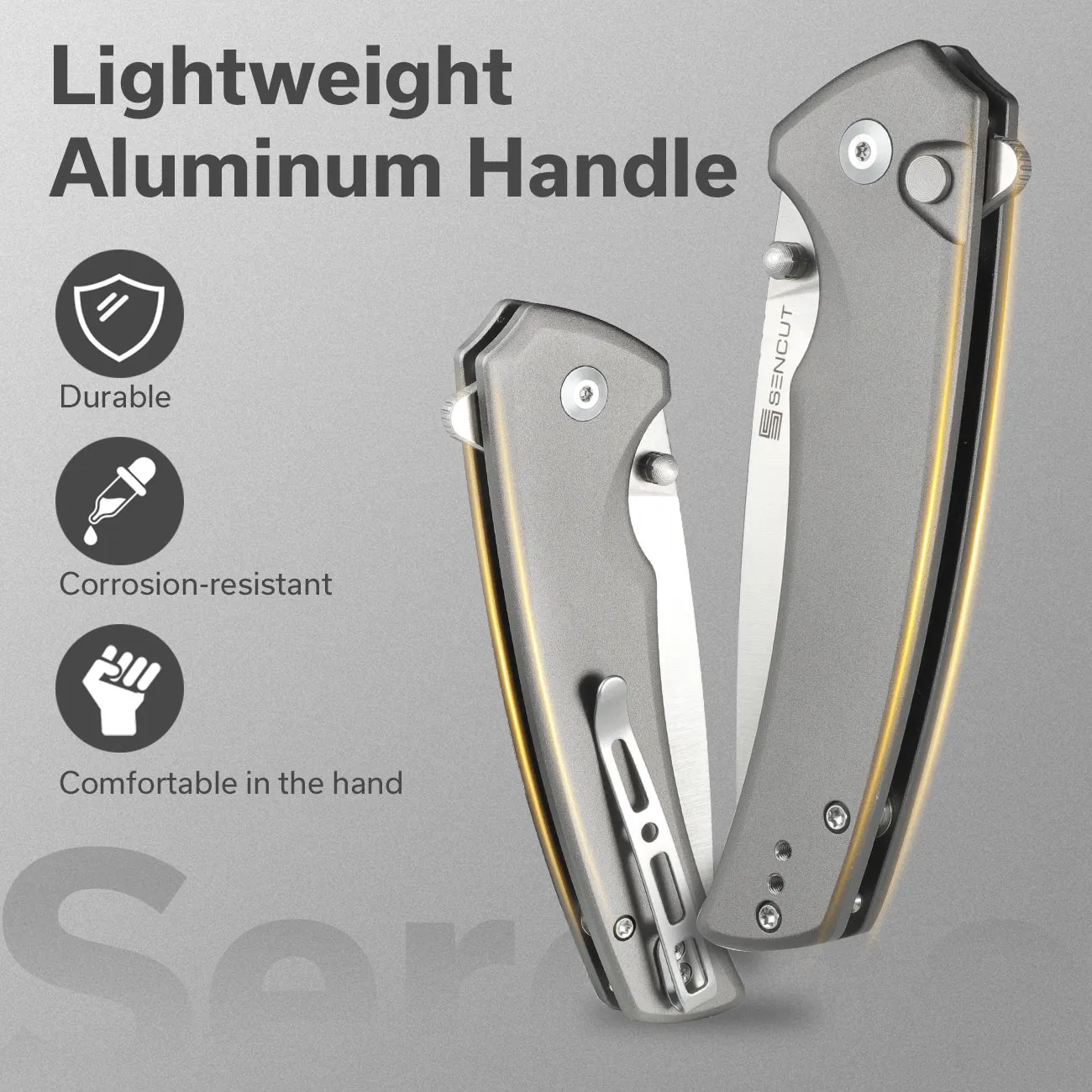SENCUT Serene S21022B-3 Klappmesser grau Aluminium